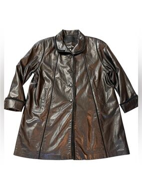 WESTERN FURS Black Leather Jacket. XL. leather & suede. Quality. Lined. Spring!